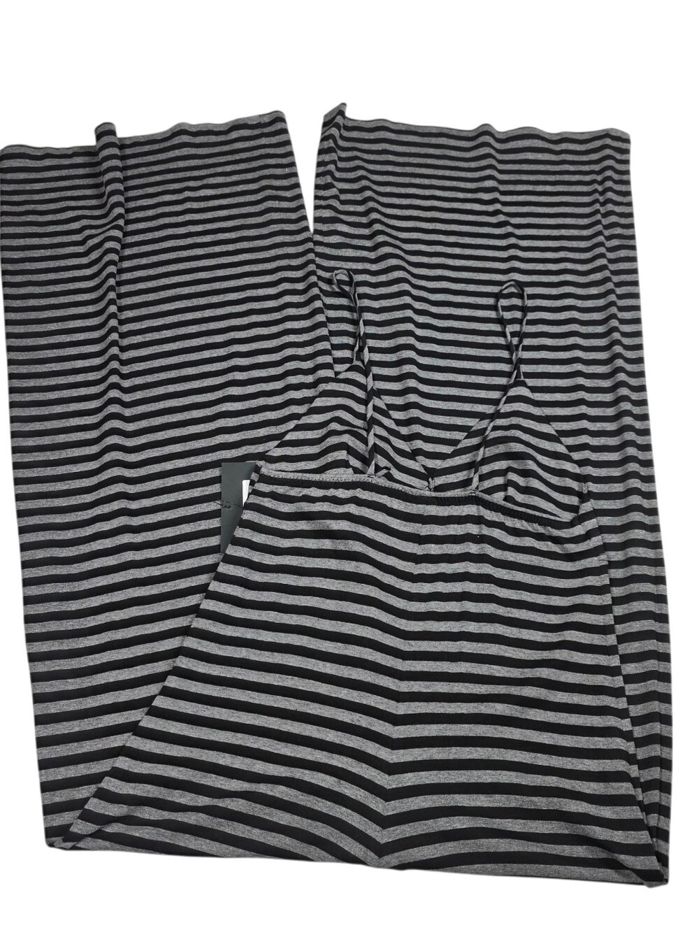 NORMA KAMALI Slip Striped Stretch-jersey Jumpsuit In Black/grey - Picture 5 of 15